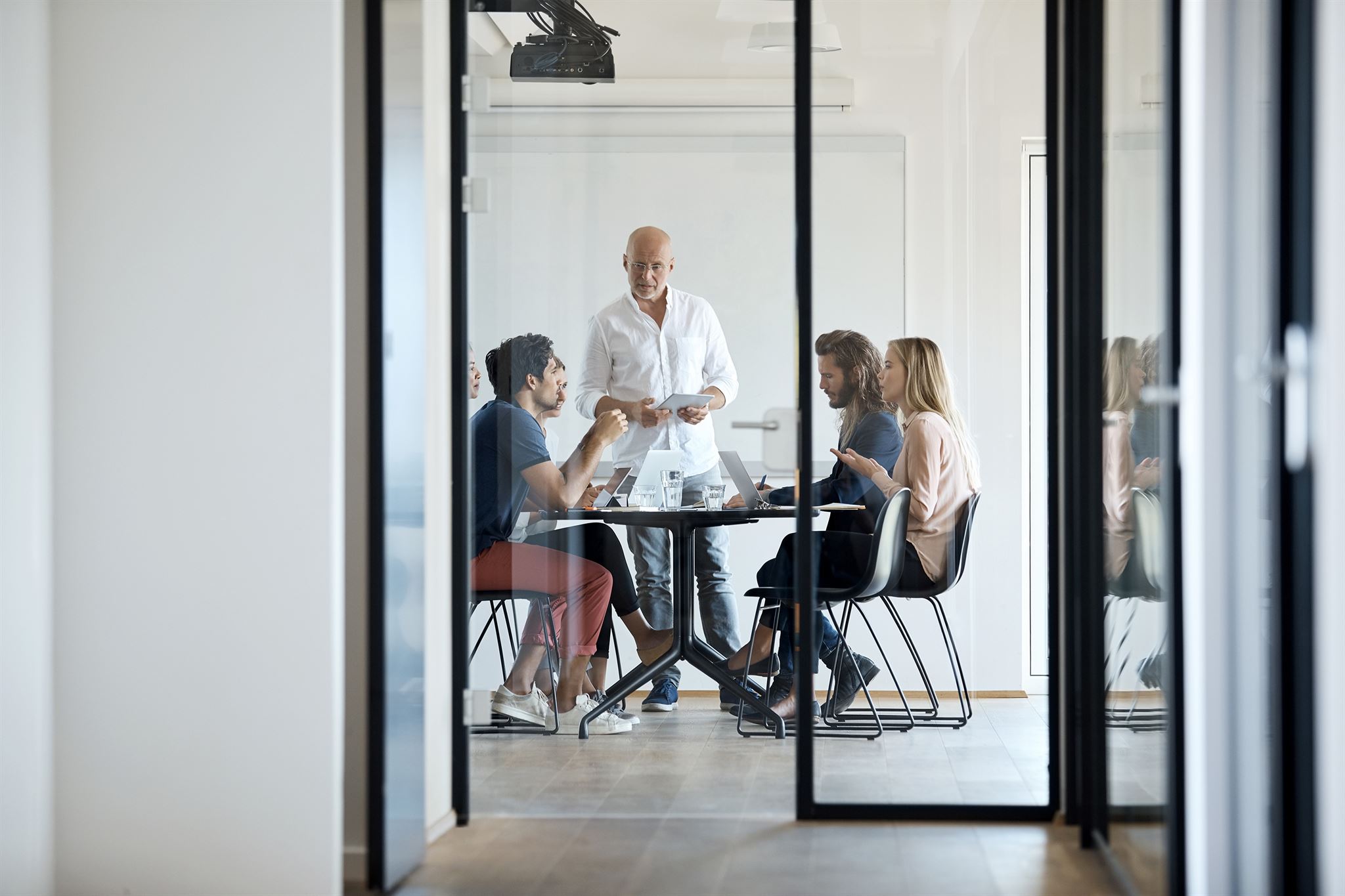 Business meeting in corporate office